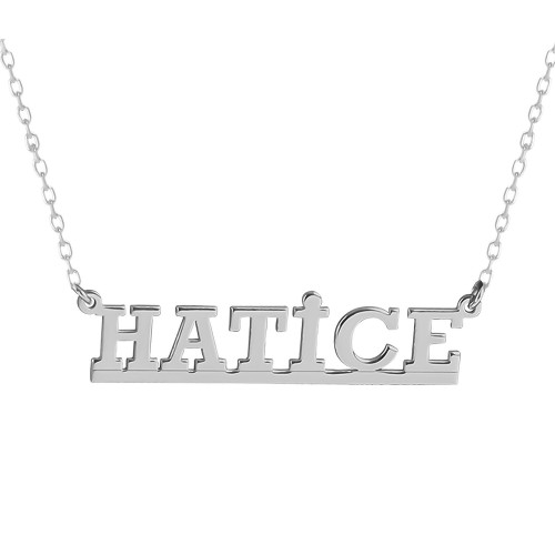 Glorria 925k Sterling Silver Personalized Name Silver Necklace Glorria 925k Sterling Silver Personalized Name Silver Necklace