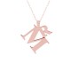 Glorria 925k Sterling Silver Personalized Letter Silver Necklace