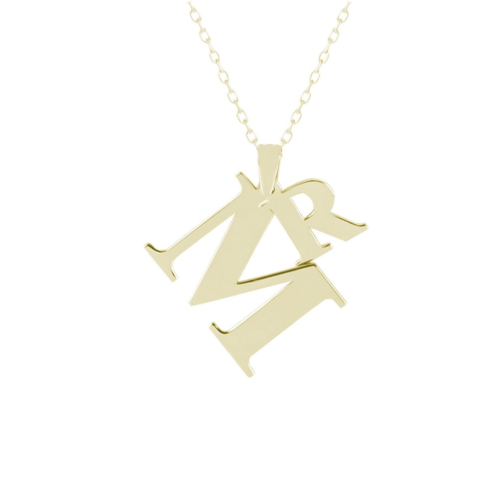 Glorria 925k Sterling Silver Personalized Letter Silver Necklace