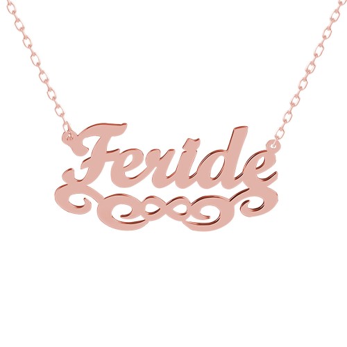 Glorria 925k Sterling Silver Personalized Name Silver Infinity Necklace Glorria 925k Sterling Silver Personalized Name Silver Infinity Necklace