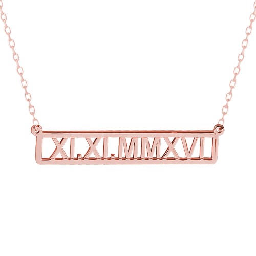 Glorria 925k Sterling Silver Personalized Date Silver Necklace Glorria 925k Sterling Silver Personalized Date Silver Necklace