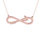 Glorria 925k Sterling Silver Personalized Name Infinity Silver Necklace