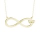 Glorria 925k Sterling Silver Personalized Name Infinity Silver Necklace