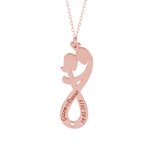 Glorria 925k Sterling Silver Personalized Name Love Silver Necklace Glorria 925k Sterling Silver Personalized Name Love Silver Necklace