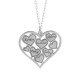 Glorria 925k Sterling Silver Personalized Name Heart Silver Necklace