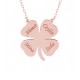 Glorria 925k Sterling Silver Personalized Name Clover Silver Necklace