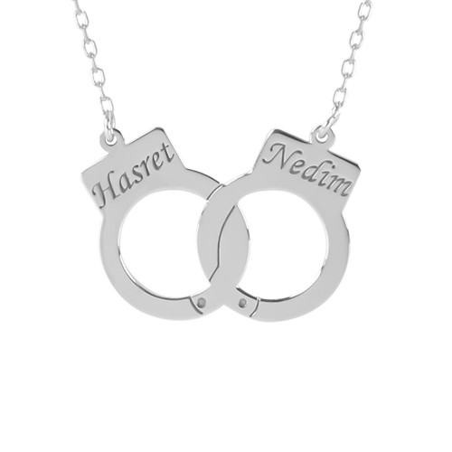 Glorria 925k Sterling Silver Personalized Name Cuff Silver Necklace Glorria 925k Sterling Silver Personalized Name Cuff Silver Necklace