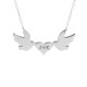 Glorria 925k Sterling Silver Personalized Letter Pigeon Silver Necklace