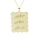 Glorria 925k Sterling Silver Personalized Name Frame Silver Necklace
