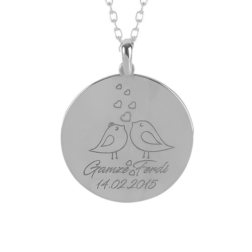 Glorria 925k Sterling Silver Personalized Name Plate Silver Necklace Glorria 925k Sterling Silver Personalized Name Plate Silver Necklace