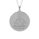 Glorria 925k Sterling Silver Personalized Name Plate Silver Necklace
