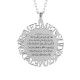 Glorria 925k Sterling Silver Personalized 4 Name Ayet-el Kürsi Silver Necklace Glorria 925k Sterling Silver Personalized 4 Name Ayet-el Kürsi Silver Necklace
