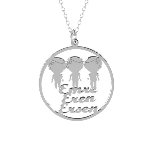 Glorria 925k Sterling Silver Personalized Name Erkek Child Silver Necklace Glorria 925k Sterling Silver Personalized Name Erkek Child Silver Necklace