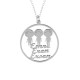 Glorria 925k Sterling Silver Personalized Name Erkek Child Silver Necklace
