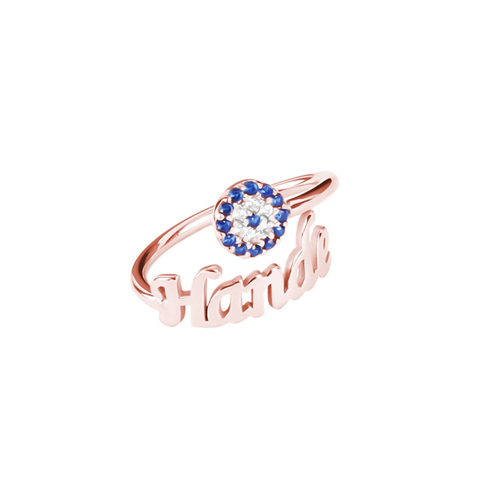 Glorria 925k Sterling Silver Personalized Name Evil Eye Silver