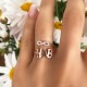 Glorria 925k Sterling Silver Personalized Letter Infinity Silver