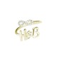 Glorria 925k Sterling Silver Personalized Letter Infinity Silver