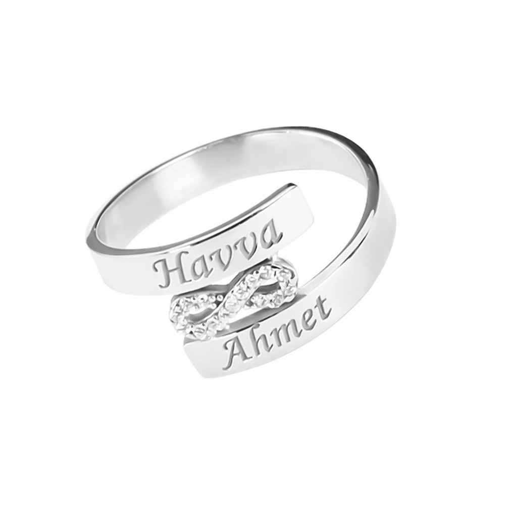 Glorria 925k Sterling Silver Personalized Name Infinity Silver