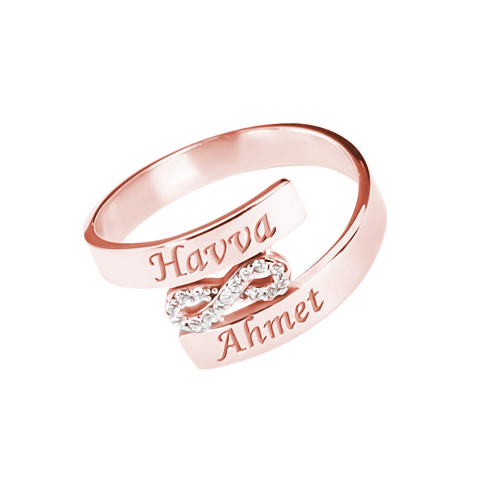 Glorria 925k Sterling Silver Personalized Name Infinity Silver