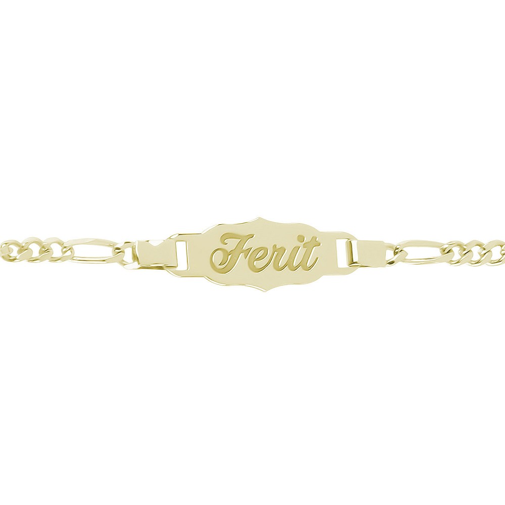 Glorria 925k Sterling Silver Personalized Name Silver Child Bracelet