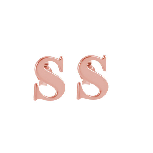 Glorria 925k Sterling Silver Personalized Letter Silver Earring Glorria 925k Sterling Silver Personalized Letter Silver Earring