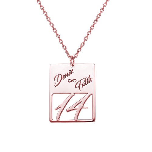 Glorria 925k Sterling Silver Personalized Name Silver Necklace Glorria 925k Sterling Silver Personalized Name Silver Necklace