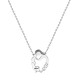 Glorria 925k Sterling Silver Personalized Name Silver Mother Baby Necklace