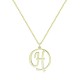 Glorria 925k Sterling Silver Personalized Letter Silver Necklace