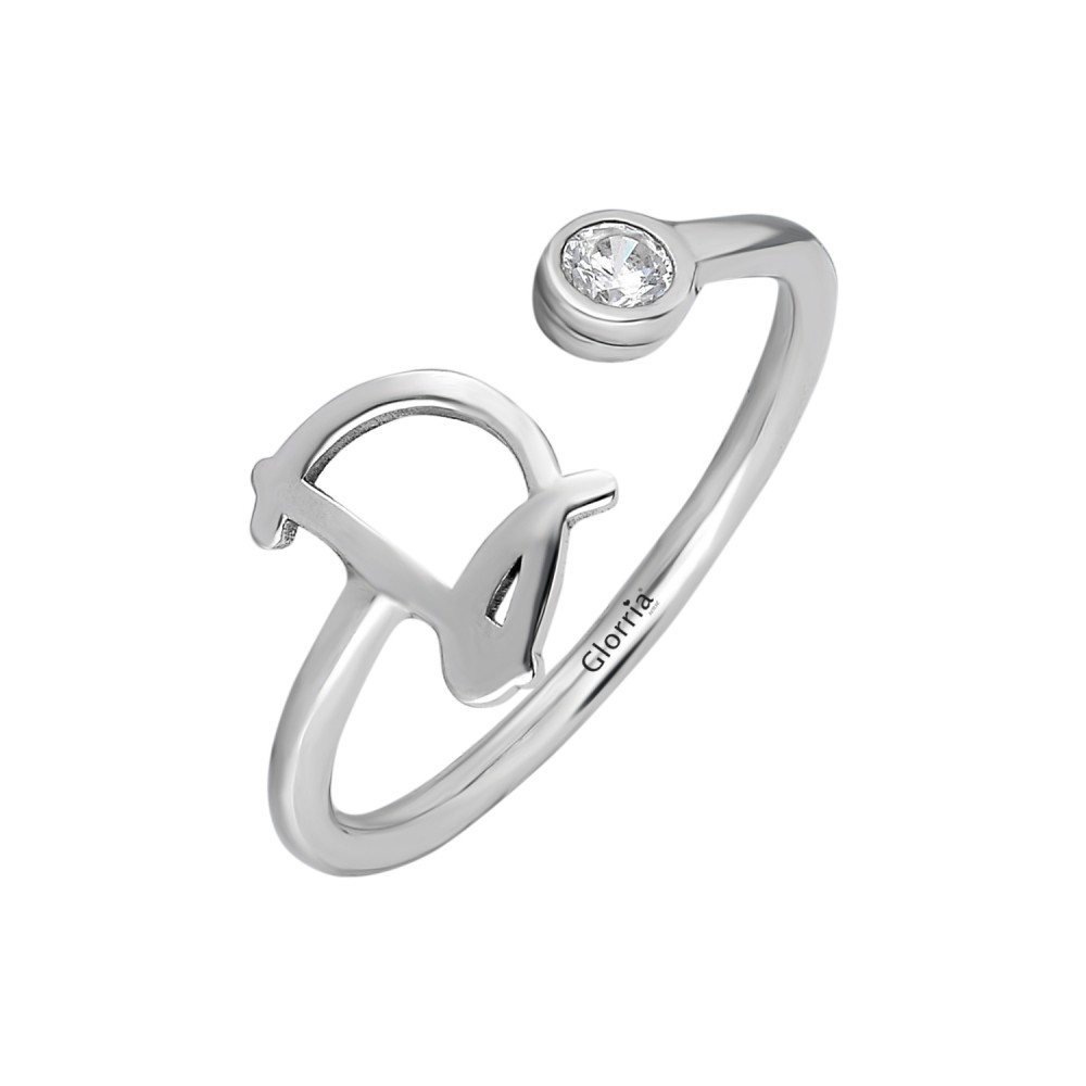 Glorria 925k Sterling Silver Personalized Letter Silver