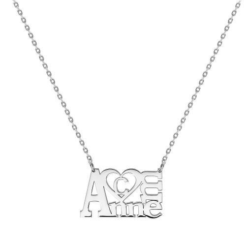 Glorria 925k Sterling Silver Personalized Letter Silver Mother Necklace Glorria 925k Sterling Silver Personalized Letter Silver Mother Necklace