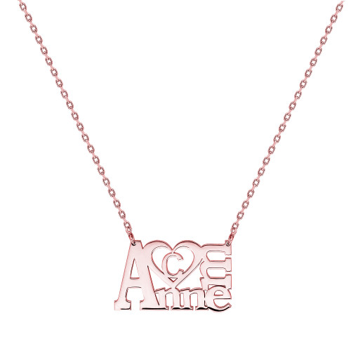 Glorria 925k Sterling Silver Personalized Letter Silver Mother Necklace Glorria 925k Sterling Silver Personalized Letter Silver Mother Necklace
