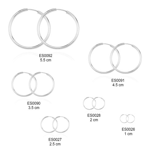 Glorria 925k Sterling Silver 1 cm Circle Earring Glorria 925k Sterling Silver 1 cm Circle Earring