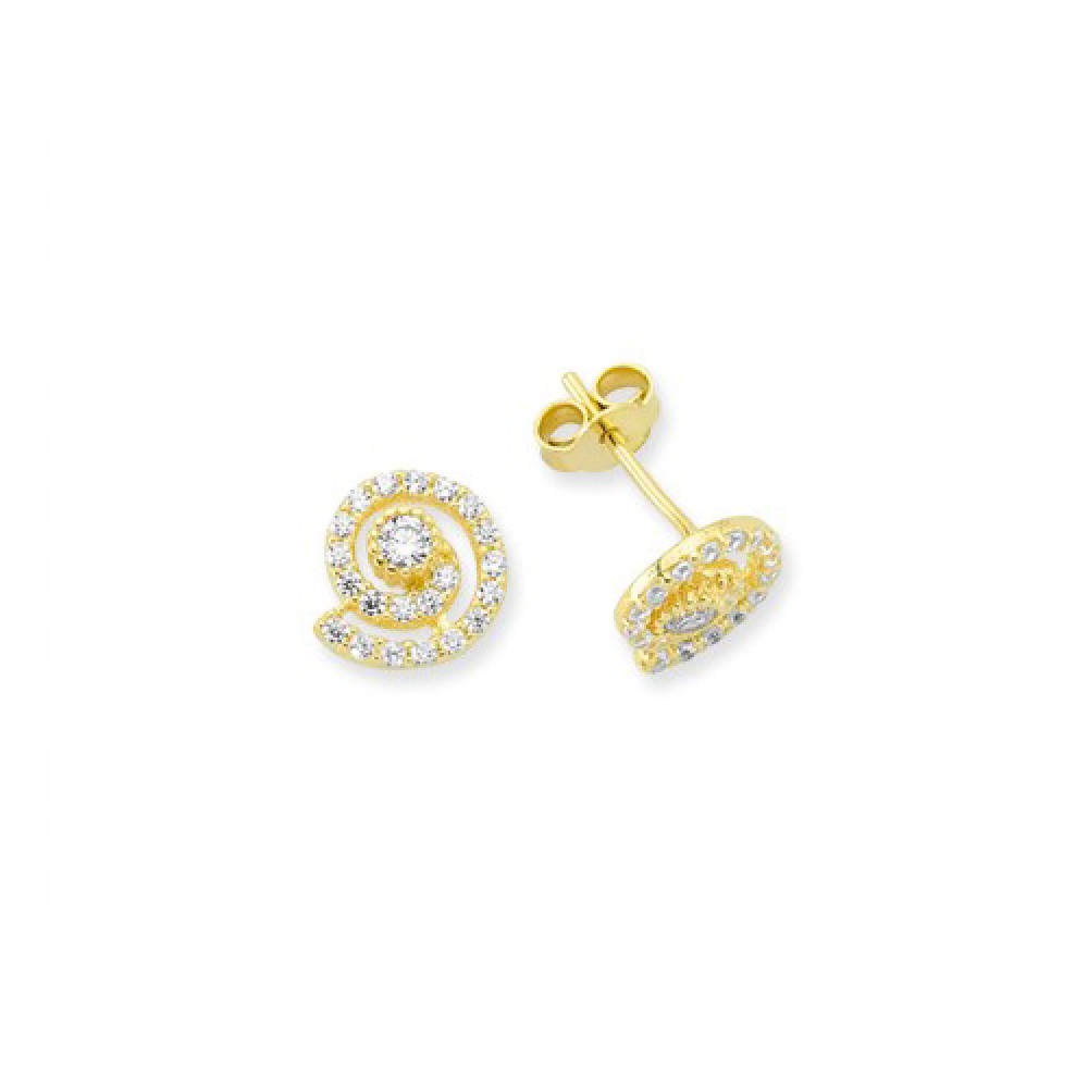 Glorria 14k Solid Gold Lava Earring