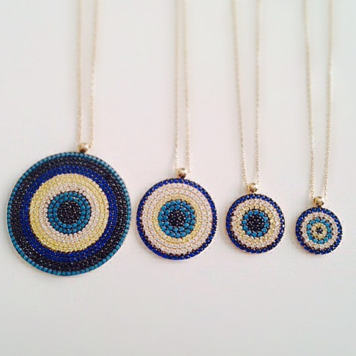 Glorria 14k Solid Gold Evil Eye Necklace Glorria 14k Solid Gold Evil Eye Necklace