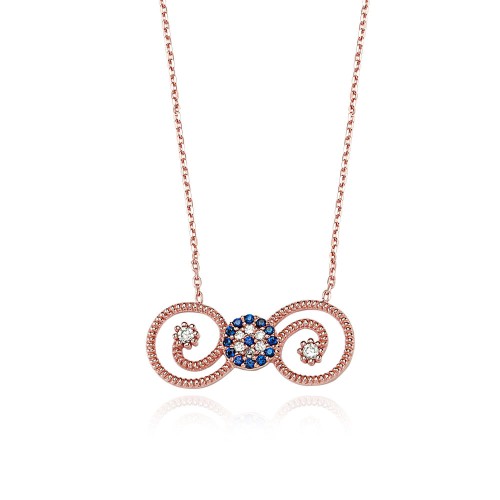 Glorria 925k Sterling Silver Evil Eye Necklace Glorria 925k Sterling Silver Evil Eye Necklace