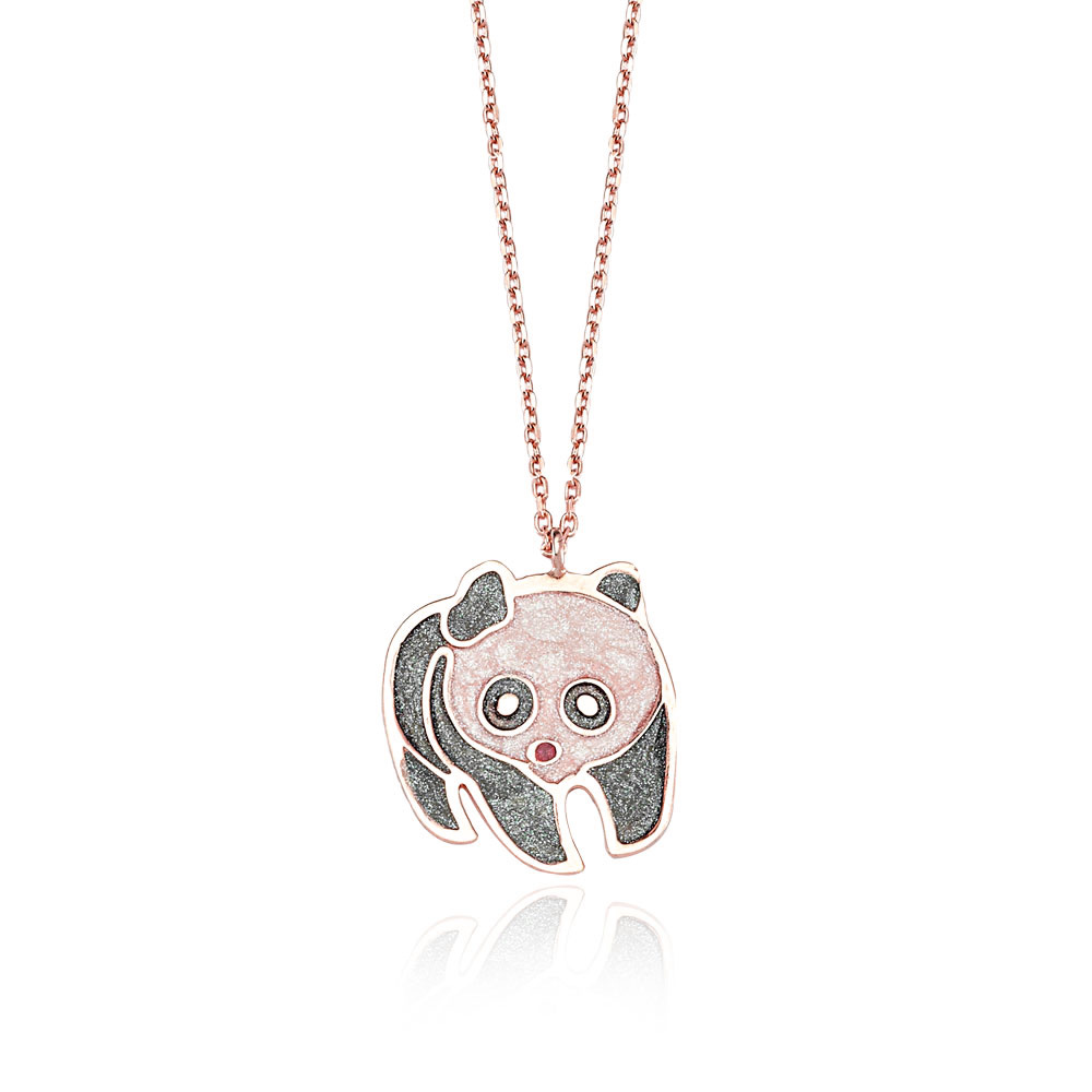 Glorria 925k Sterling Silver Panda Necklace