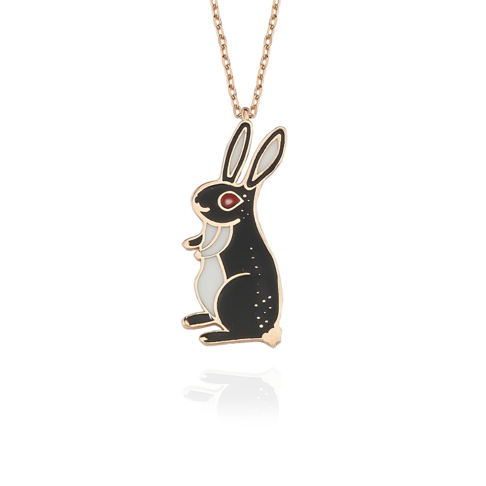 Glorria 925k Sterling Silver Rabbit Necklace