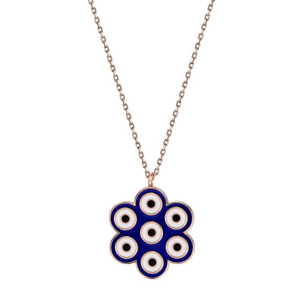 Glorria 925k Sterling Silver Evil Eye Necklace