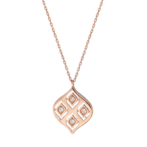 Glorria 925k Sterling Silver Pave Drop Necklace Glorria 925k Sterling Silver Pave Drop Necklace