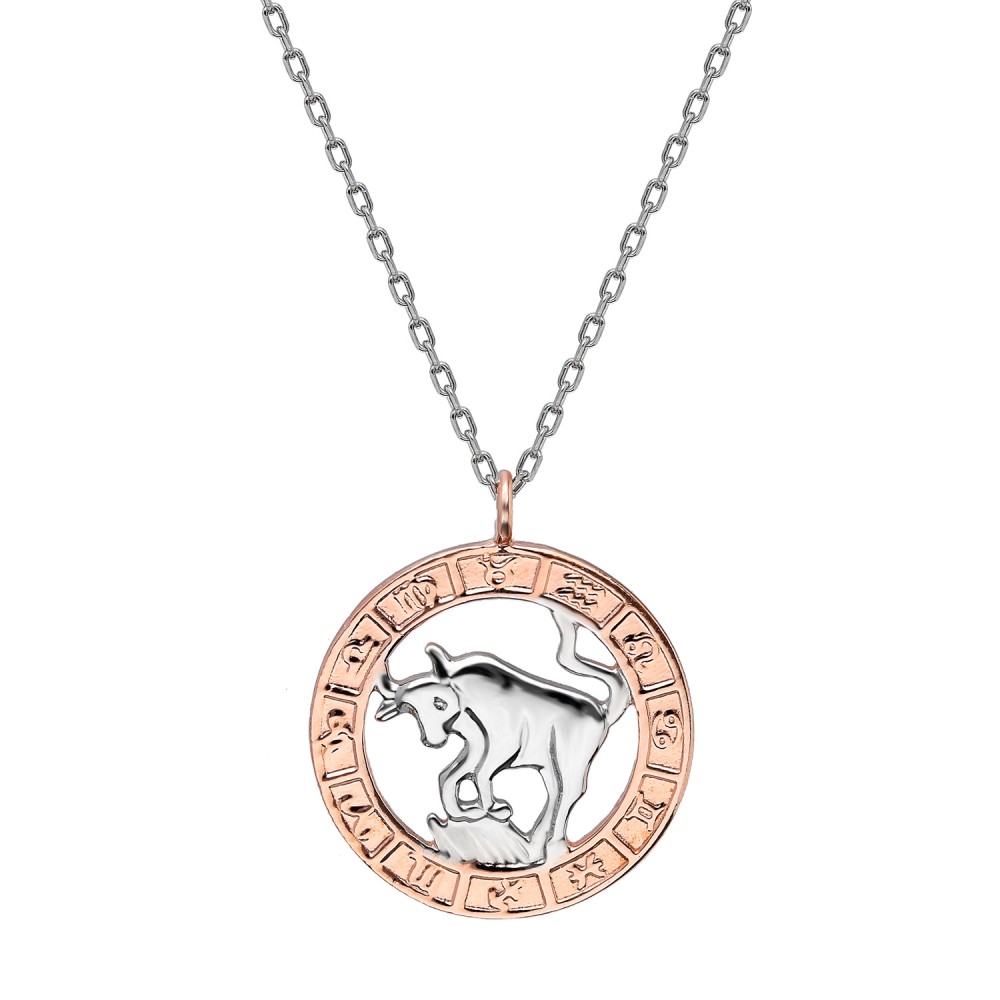 Glorria 925k Sterling Silver Taurus Necklace Glorria 925k Sterling Silver Taurus Necklace