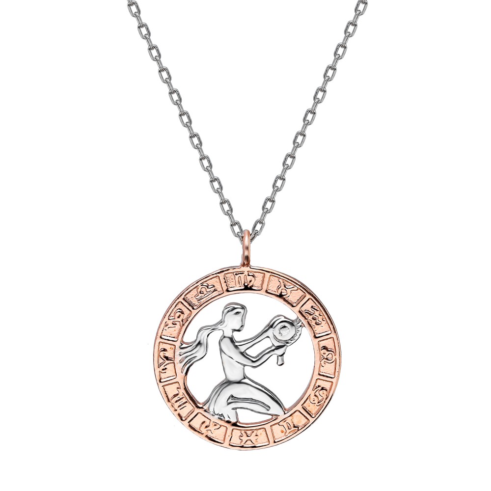 Glorria 925k Sterling Silver Virgo Necklace