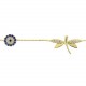 Glorria 14k Solid Gold Sociable Eye Dragonfly Chain Bracelet