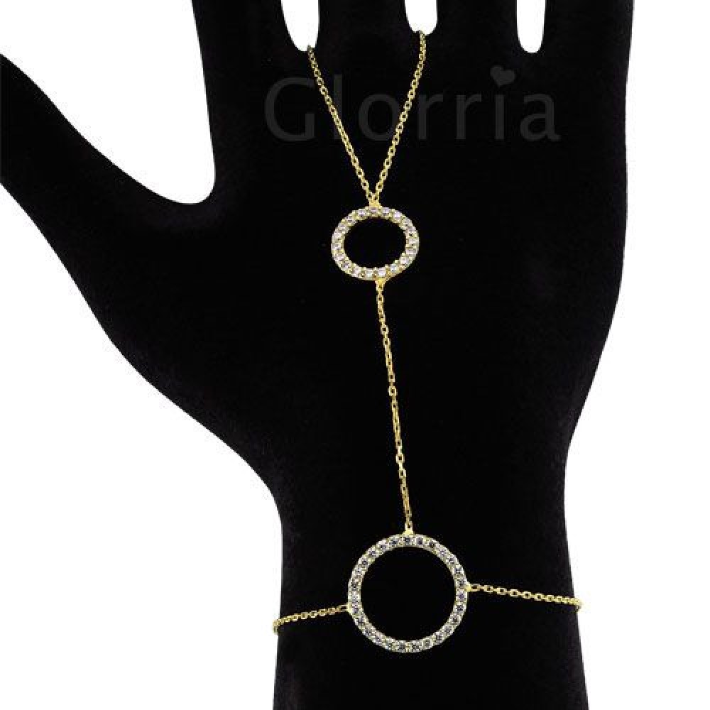 Glorria 14k Solid Gold Shahmaran Round Bracelet