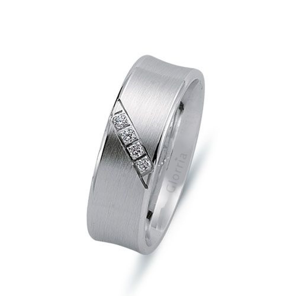 Glorria 925k Sterling Silver 6,5mm Woman Wedding Ring