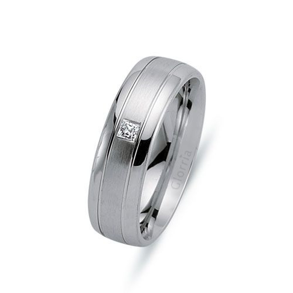 Glorria 925k Sterling Silver 6mm Woman Wedding Ring