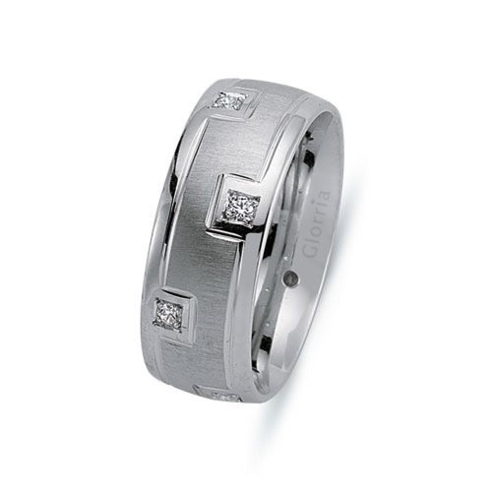 Glorria 925k Sterling Silver 7.5mm Woman Wedding Ring