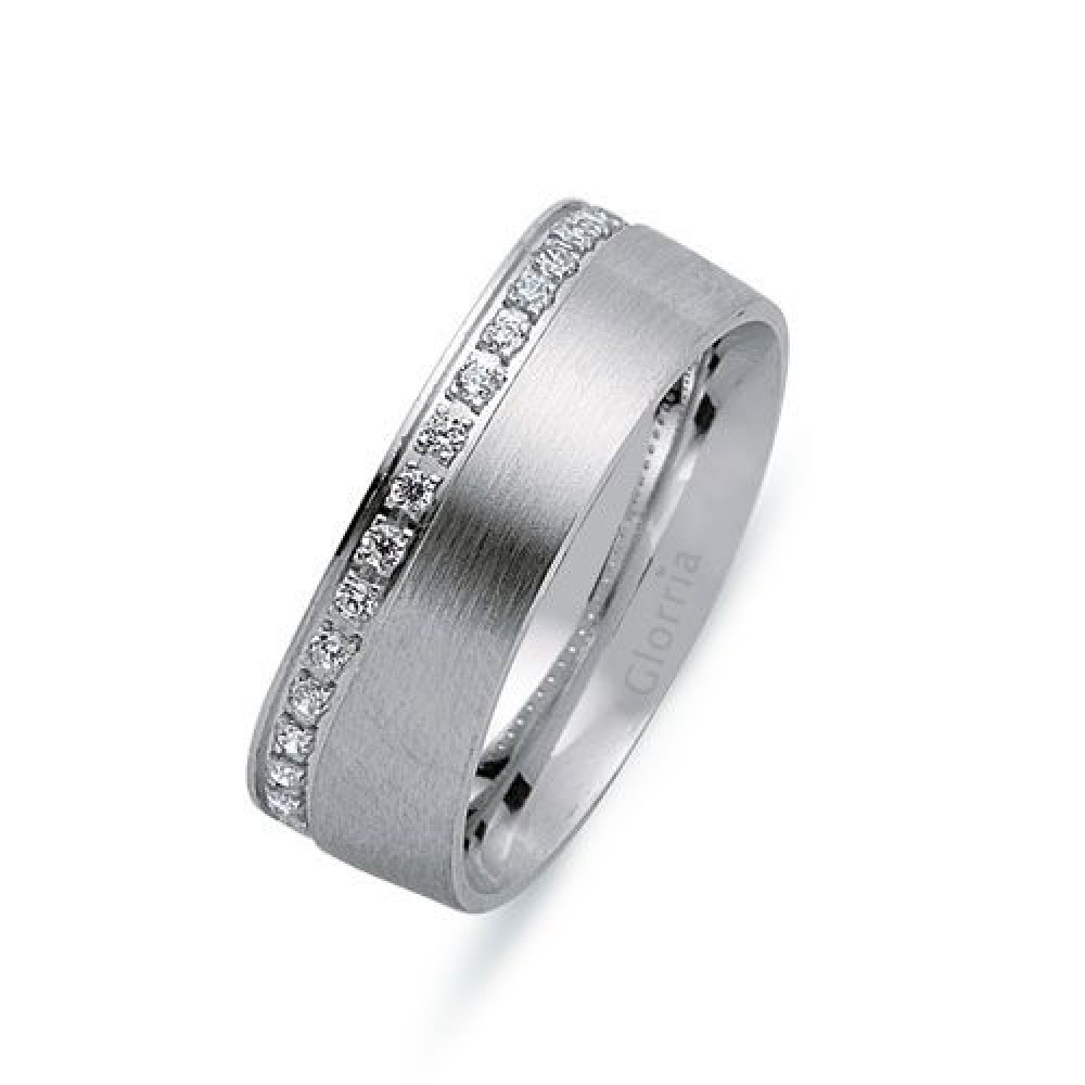 Glorria 925k Sterling Silver 7mm Woman Wedding Ring
