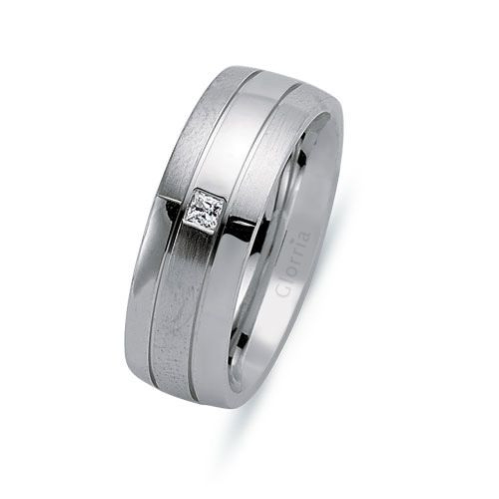 Glorria 925k Sterling Silver 7mm Woman Wedding Ring