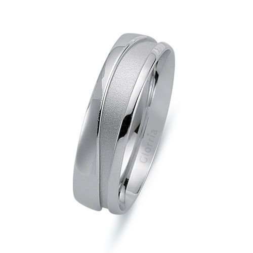 Glorria 925k Sterling Silver 6mm Wedding Rows Glorria 925k Sterling Silver 6mm Wedding Rows