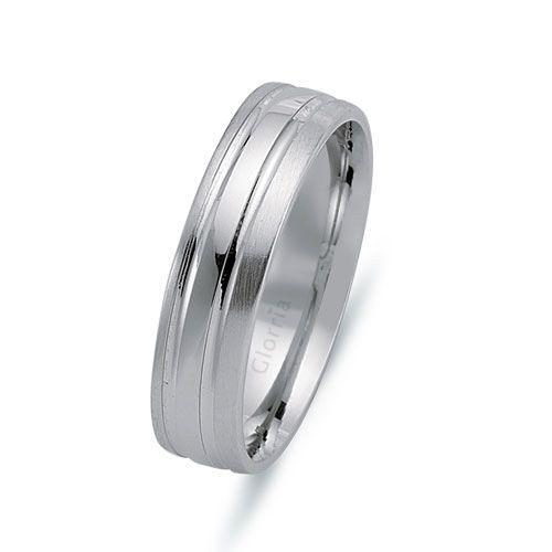 Glorria 925k Sterling Silver 5,5mm Wedding Rows Glorria 925k Sterling Silver 5,5mm Wedding Rows